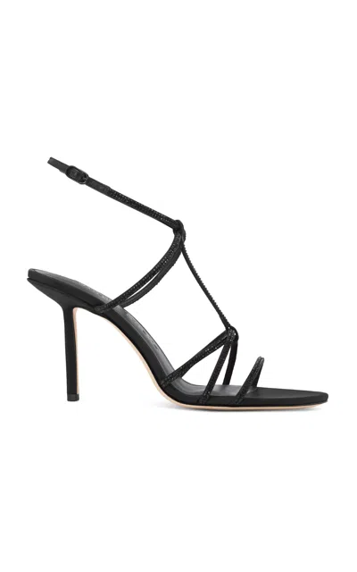 Studio Amelia Minuit Leather Sandals In Black