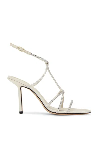 Studio Amelia Minuit Leather Sandals In Ivory