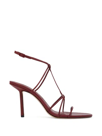 Studio Amelia Minuit Strappy Leather Sandals In Red