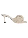 Studio Amelia Twisted Crochet Mules In Grey