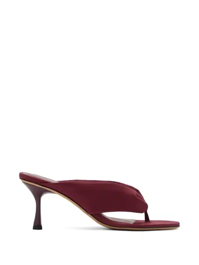 Studio Amelia Paloma Heeled Mules In Red