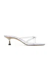Studio Amelia Pierre Leather Sandals In White