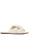 Studio Amelia Pillow Loop Flat Sandals In Neutrals