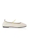 Studio Amelia Ronde Leather Ballet Flats In Stn