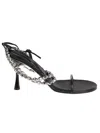Studio Amelia 90mm Trinket Stiletto Sandals In Black