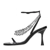 Studio Amelia 90mm Trinket Stiletto Sandals In Nero Neri E Grigi