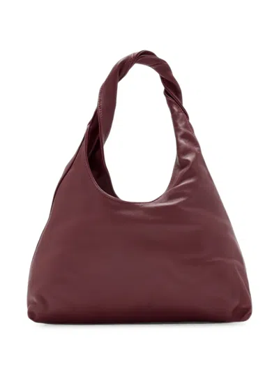 Studio Amelia Siena Mini Leather Tote Bag In Burgundy