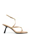 Studio Amelia Sissonne Leather Sandals In Neutral