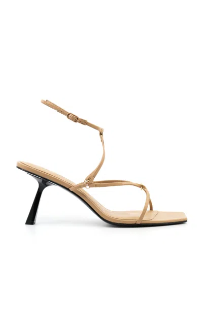 Studio Amelia Sissonne Leather Sandals In Neutral