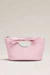 Studio Amelia Sofia Leather Bow Clutch In Pink