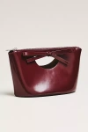 Studio Amelia Sofia Leather Bow Clutch In Red