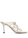 Studio Amelia Strappy 95mm Leather Mules In Neutrals
