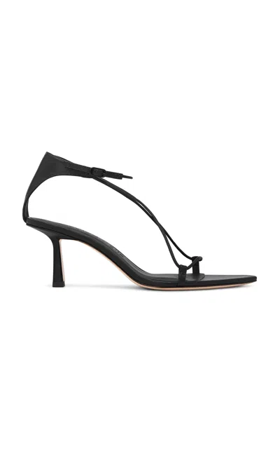 Studio Amelia Viti Leather Sandals In Black