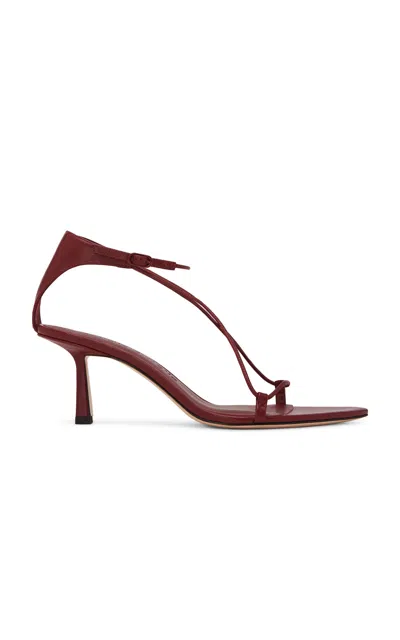 Studio Amelia Viti Leather Sandals In Burgundy