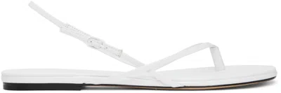 Studio Amelia White Wishbone Flat Sandals