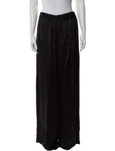 Pre-owned Studio Amelia Wide Leg Pants In Black