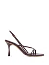 Studio Amelia Wishbone Leather Sandals In Multi