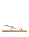 Studio Amelia Woman Thong Sandal Beige Size 8 Lambskin