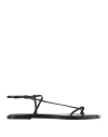 Studio Amelia Woman Thong Sandal Black Size 6 Lambskin