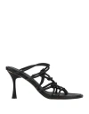 Studio Amelia Woman Thong Sandal Black Size 9 Soft Leather