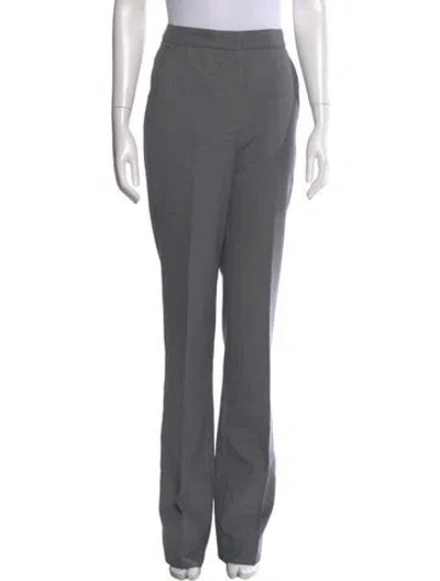 Pre-owned Studio Amelia Wool Wide Leg Pants In Gray