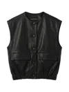 Studio Ar Button Gilet In Black