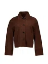 Studio Ar Button-up Jacket In Brown