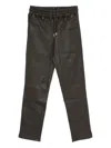Studio Ar Nora Leather Trousers In Brown