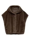 Studio Ar Olena Hooded Gilet In Brown