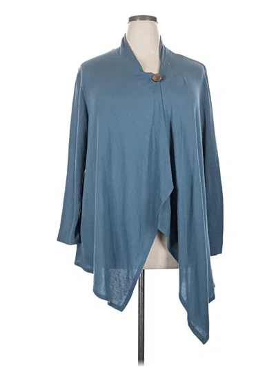 Pre-owned Studio B By Bobeau Cardigan Sweater In Blue