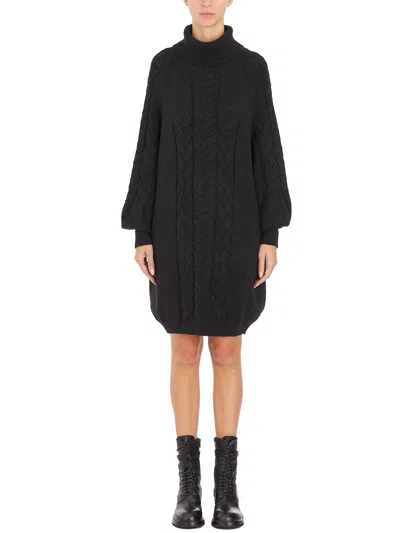 Studio B3 Abito Corto In Maglia In Black