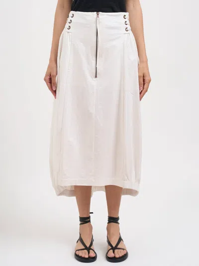 Studio B3 Aliosa Linen Coated Skirt In Neutral