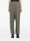 Studio B3 Button Wrap Trousers In Green
