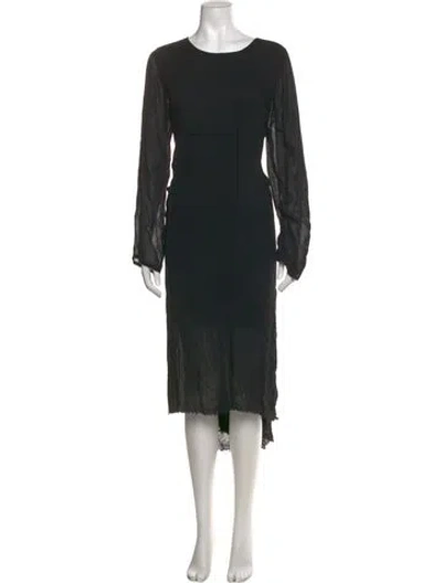 Pre-owned Studio B3 Crew Neck Knee-length Dress In Black