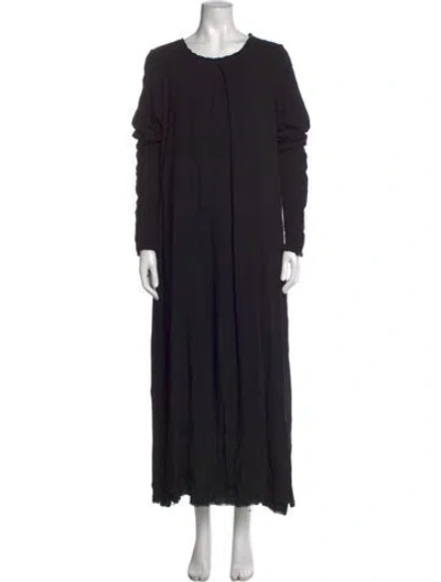 Pre-owned Studio B3 Crew Neck Long Dress In Black