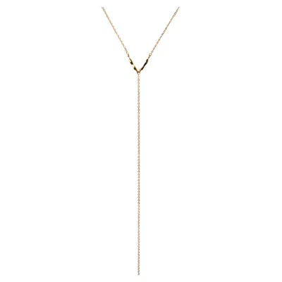 Pre-owned Studio Baloge Épure 14k Gold-filled Molten Link Lariat Necklace, Unisex, Usa In Multi