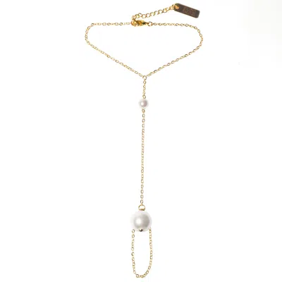 Studio Baloge Women's Gold Auréole Hand Harness In White
