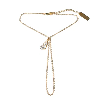 Studio Baloge Women's Gold Lumina Solitaire Hand Chain