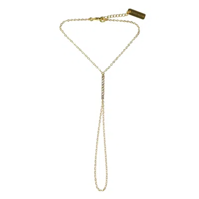 Studio Baloge Women's Gold Nuit V-line Hand Harness In Clear