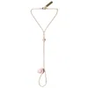 Studio Baloge Women's Gold / Pink Auréole Hand Harness In Blush Pink In Brown