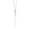 Studio Baloge Women's Gold / Purple Nuit Lariat Necklace In Metallic