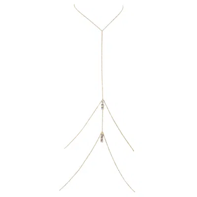 Studio Baloge Women's Gold / White Éclat Body Chain In Metallic