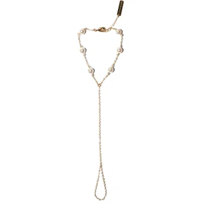 Studio Baloge Women's Gold / White Lyra Hand Harness In Multi