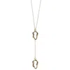 Studio Baloge Women's Gold / White Oceane Lariat Necklace In Gold