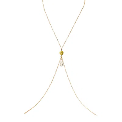 Studio Baloge Women's Gold / Yellow Lumina Mini Body Chain In Citrine Yellow