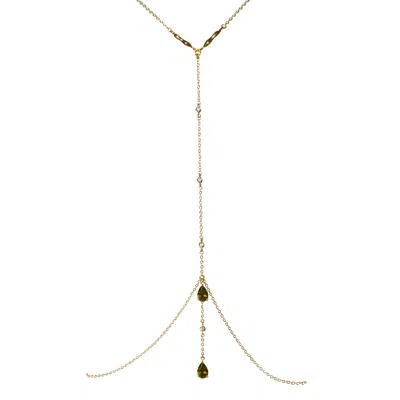 Studio Baloge Women's Green / Gold Verdelle Body Chain In Multi