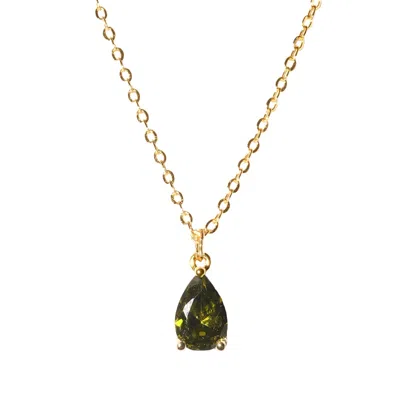 Studio Baloge Women's Green / Gold Verdelle Pendant Necklace