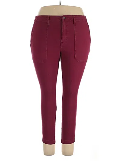 Pre-owned Studio Blue Casual Pants In Burgundy