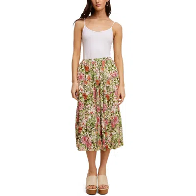 Studio By Jpr Womens Printed Rayon Midi Skirt In Green