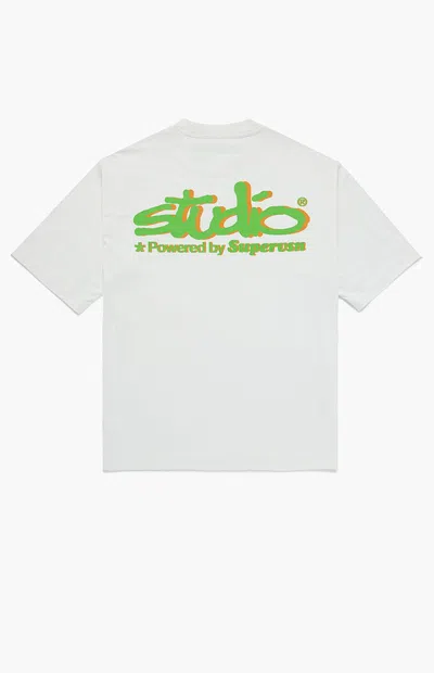 Studio By Supervsn Men's Script Layer T-shirt In White
